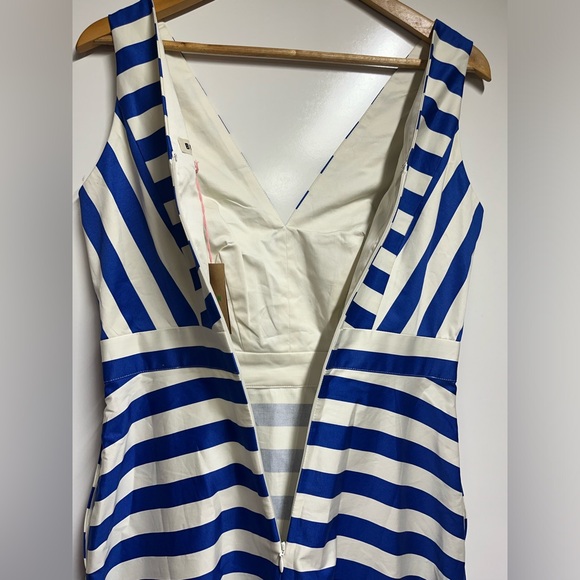 Boden NEW NWT Dress Panelled Bodice Surf the Web Midi  Stripes Size 2 Regular - Picture 10 of 11